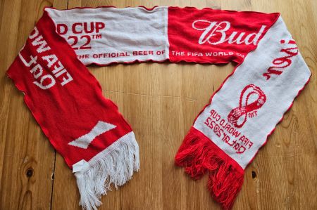 FIFA WORLD CUP 2022 Fan Schal Fussball Qatar Budweiser Katar