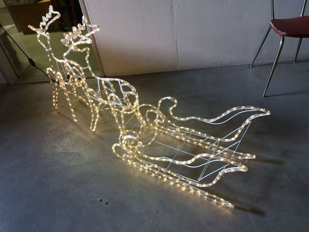 Weihnachtsbeleuchtung, 2 x Rentiere mit Schlitten Kaufen auf Ricardo