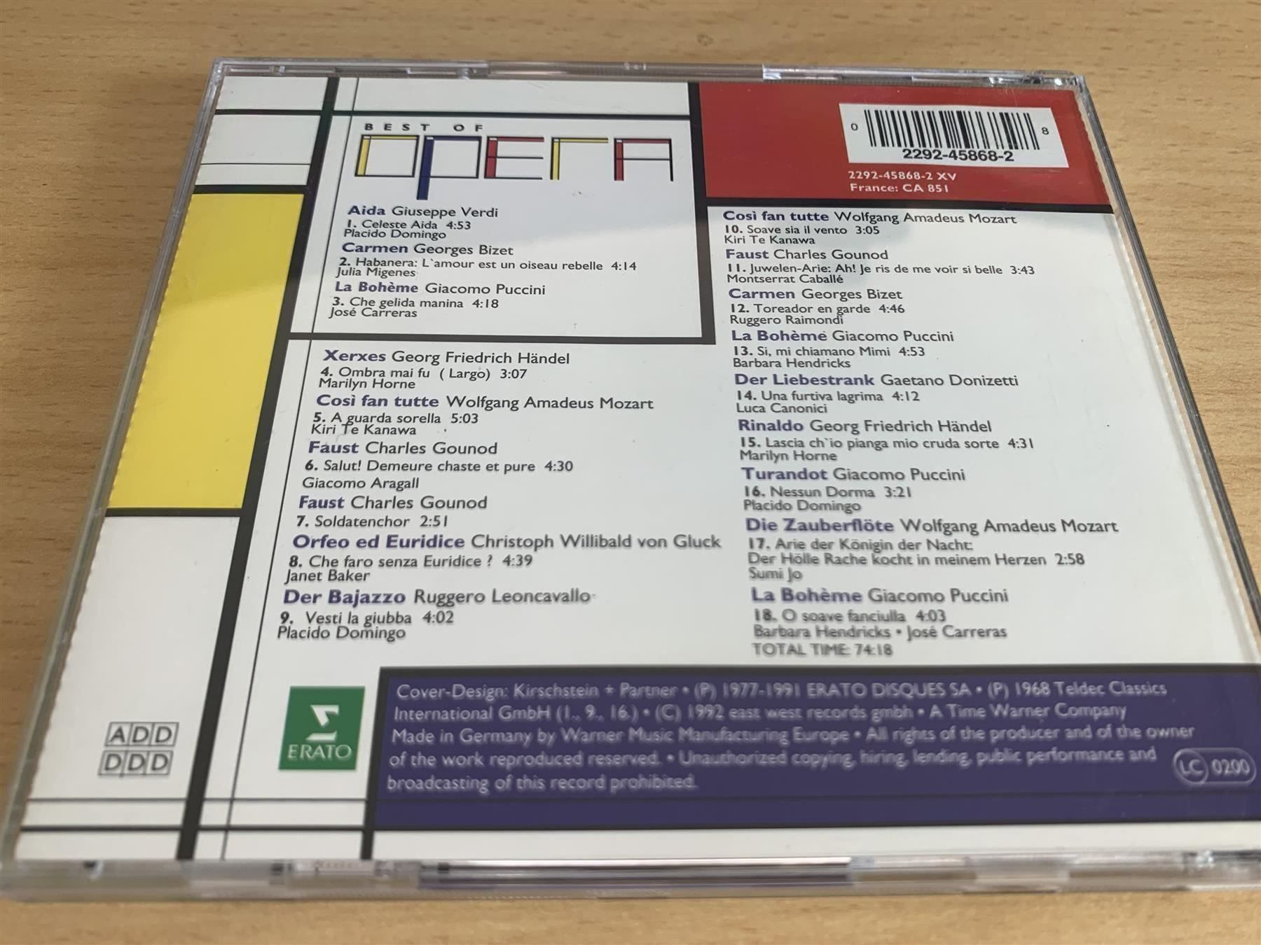 CD: Best Of Opera – Usato da Rikon im Tösstal venduto da Alpenmutz 1
