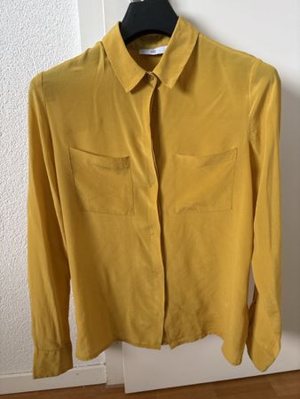 Chemise 100% soie couleur moutarde taille 36
