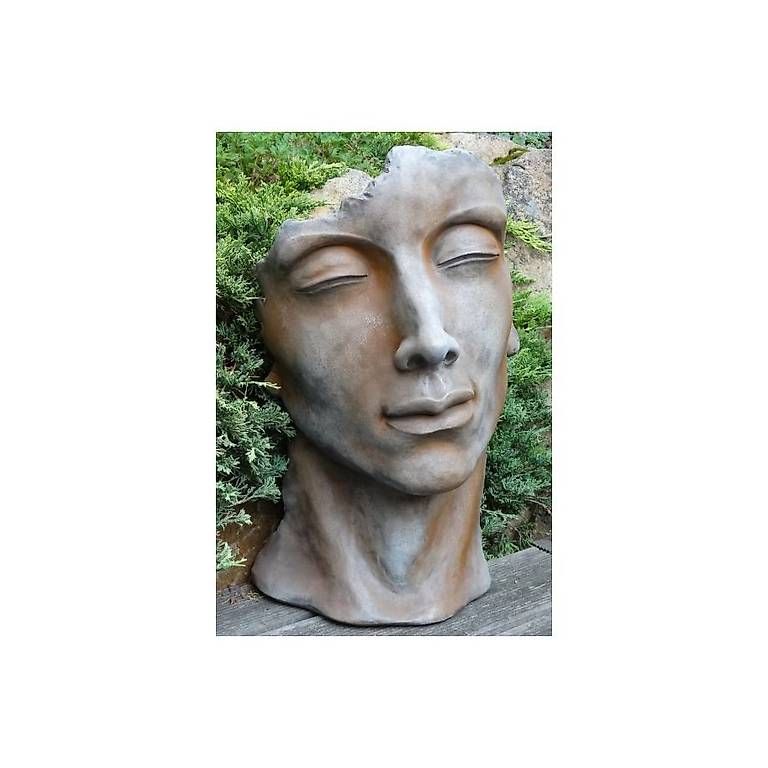 Sculptures & Statues: Gesicht "MANN" - Steinguss - Rosteffekt – Neuf (Voir description) à Kölliken par MeWo-Design