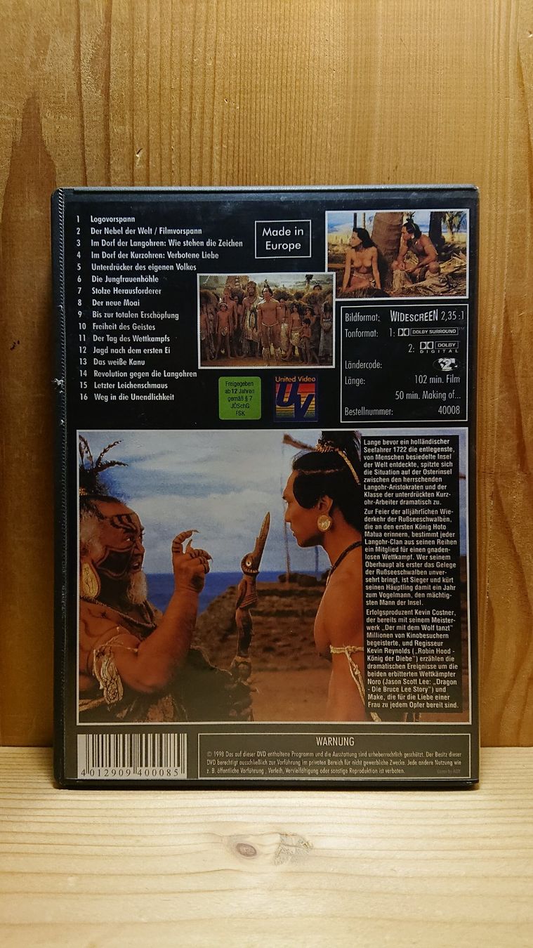 Tutti i DVDs: RAPA-NUI DVD von Kevin Kostner – Usato da Wilderswil venduto da Exebub 1