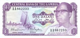 Gambia 1 Dalasi 1987 P-4g UNC