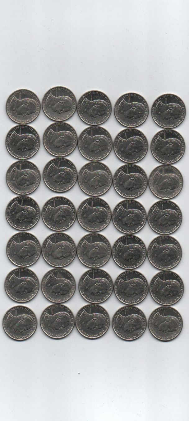 Tutti le monete: Monaco 1 Franken 1979, 35 Stück – Usato da Allschwil venduto da phi_65my 1