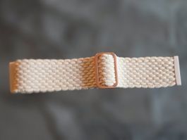 Fitbit Armband 23mm Textil Ivory elastisch