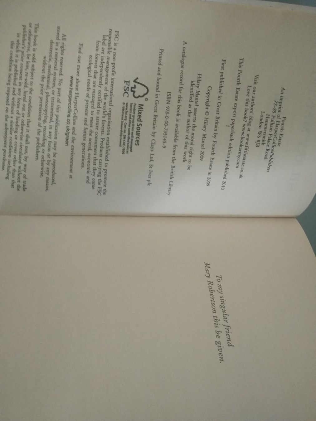 Libri: Wolf Hall Hilary Mantel – Nuovo (secondo la descrizione) da Bäch SZ venduto da Swissy46 7