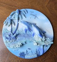 Teneriffa dekorative 3D-Wandplakette / Relief mit Delfin