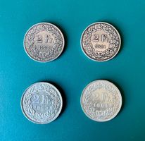 2 Franken Silber 4 stuck 1921-21-63-64