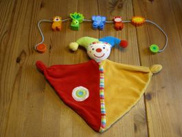 Schmusetuch Harlekin+ HABA Kinderwagenkette Dschungel-Bande