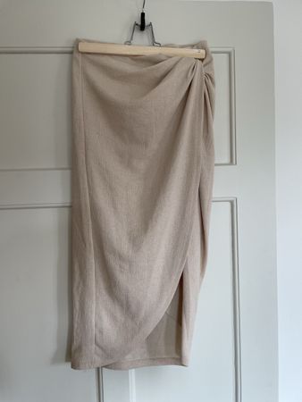 H&M Wrap Skirt Beige, Gr. M