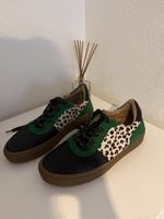 Baskets femme - Motif léopard, vert et noir- Taille 38