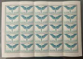 1935 : Flugpost Nr. F9z im Bogen, postfrisch **