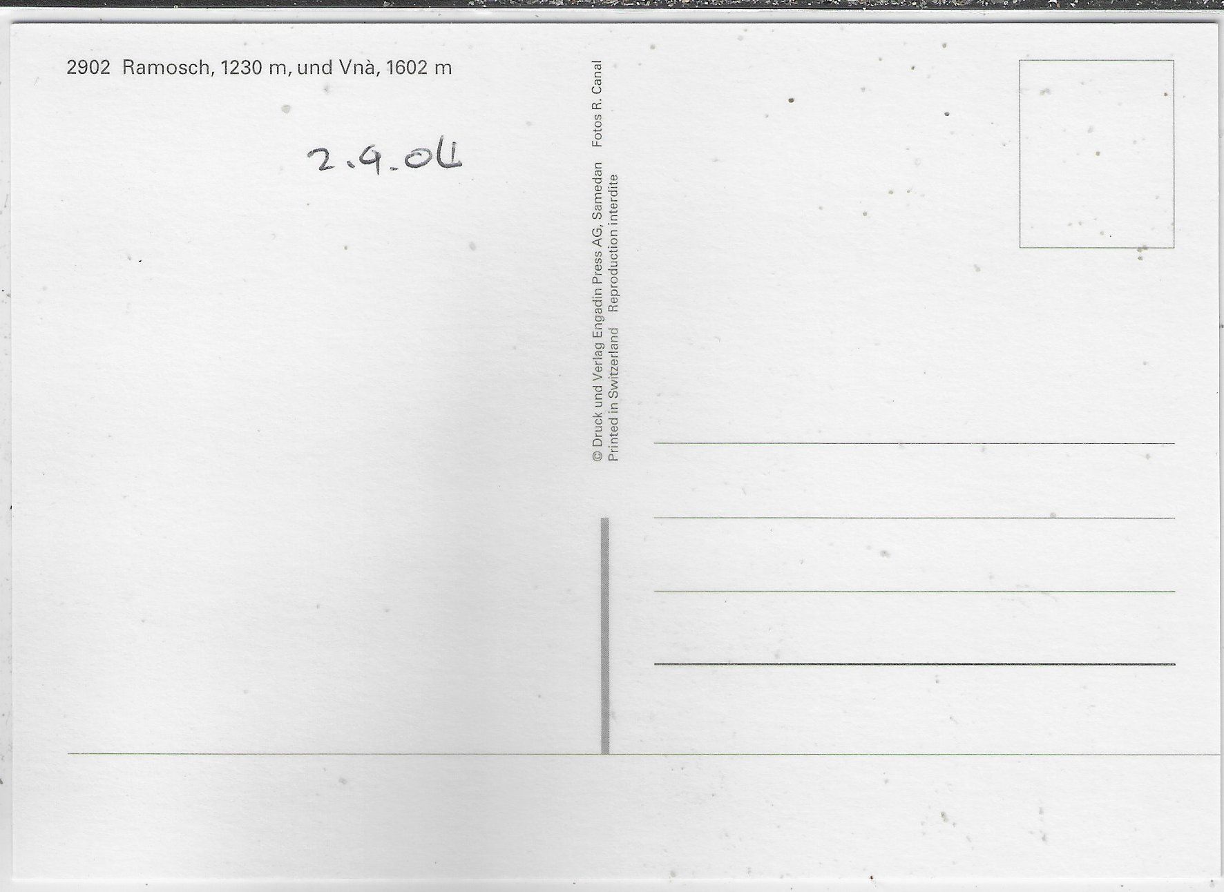 Cartoline postali: Ramonsch und Vna - Unterengadin – Usato da Ettingen venduto da Kartenplanet 1