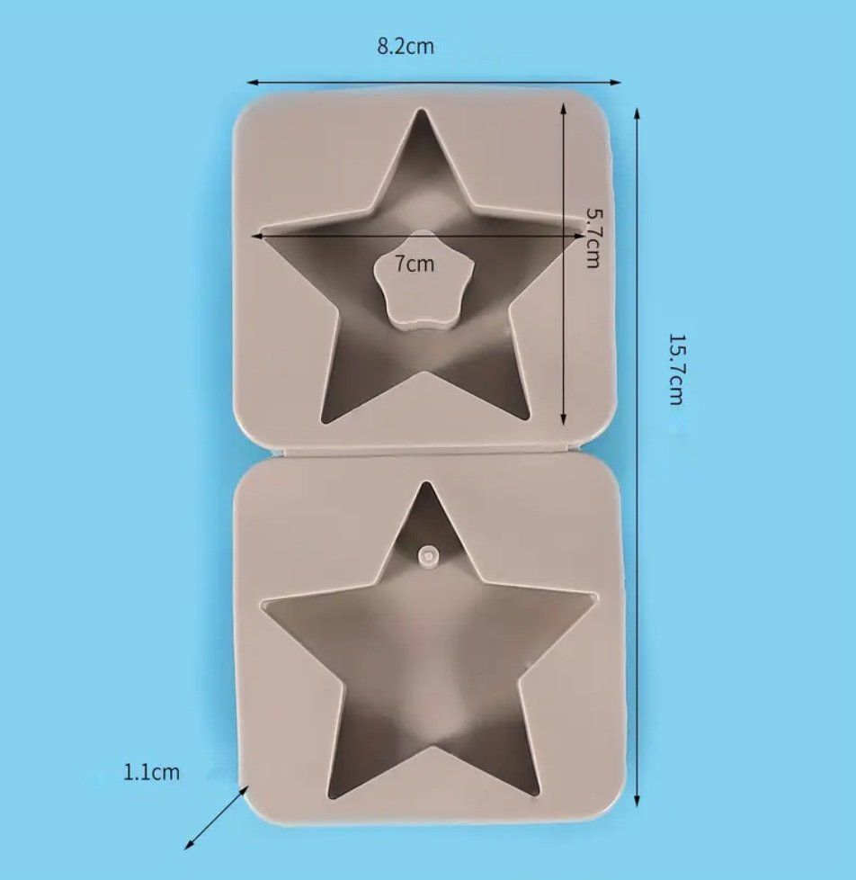 Teglie da forno: Giessform Silikonform Anhänger Stern – Nuovo e nell'imballaggio originale da Kaltbrunn venduto da schere-stein-papier