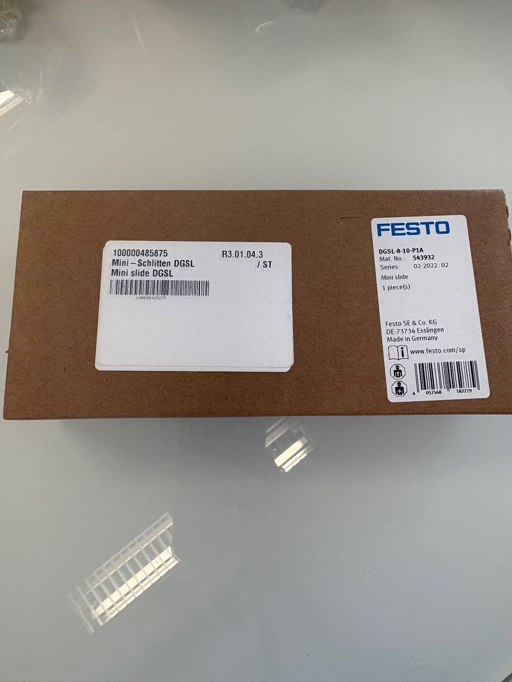 Festo Altro per industria metallurgica: Mini-Schlitten DGSL-8-10-P1A – Nuovo e nell'imballaggio originale da Hedingen venduto da Luana02