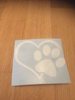 Aufkleber Hunde Pfoten In weiss