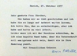 Erwin Parker (1903-1987) Schauspieler - Autogramm