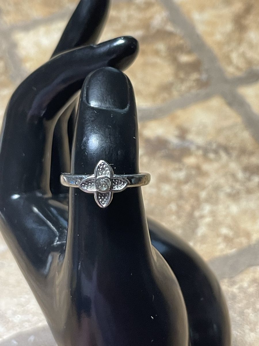 Anelli: Anello di metallo argento con fiore -56/57-chic e elegante – Nuovo (secondo la descrizione) da Gordevio venduto da LanaZimm 2