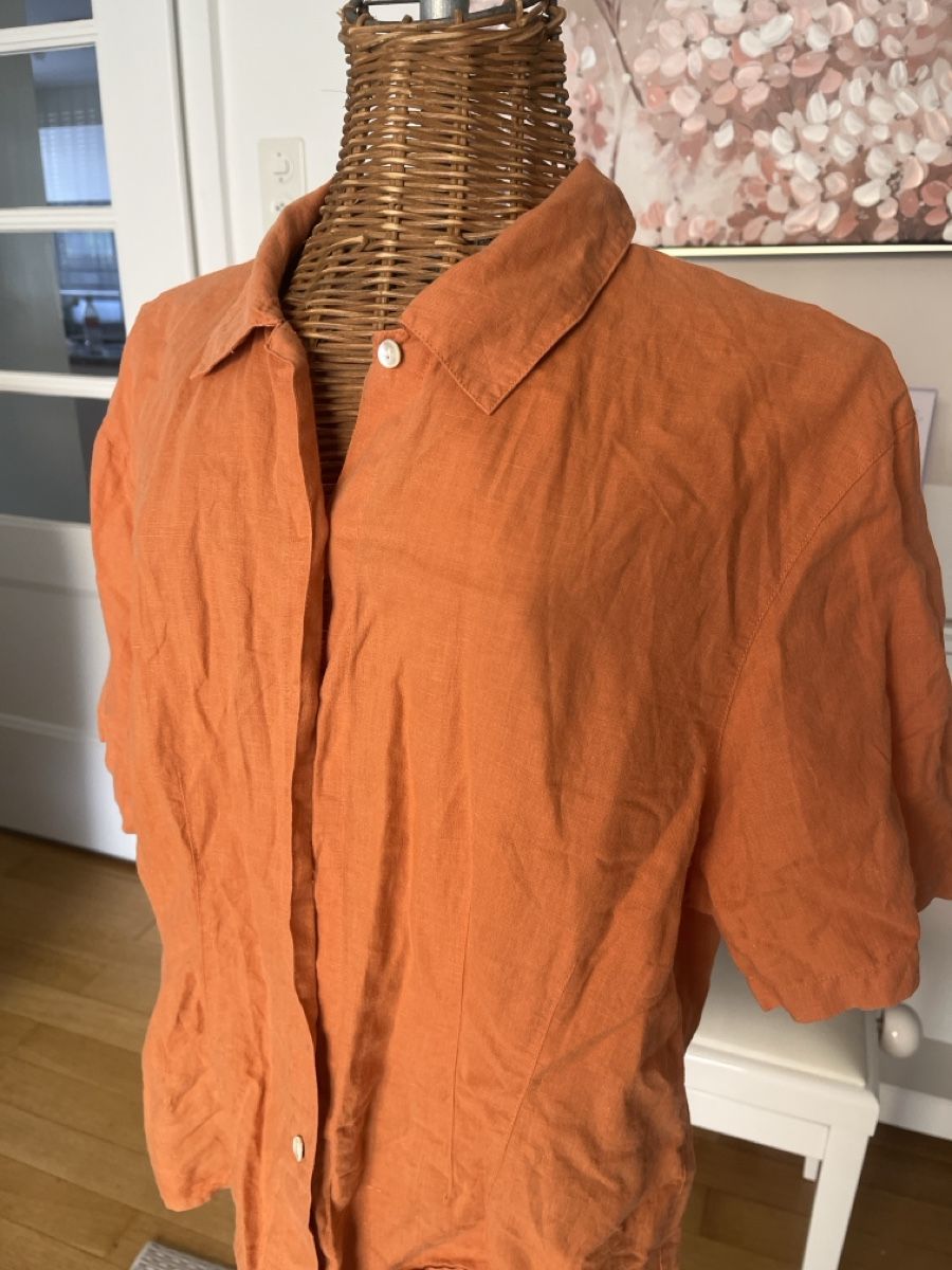 Camicette: Marc O'Polo Hemd, Leinen, Orange, 42 – Usato da Solothurn venduto da Bobesch08 1