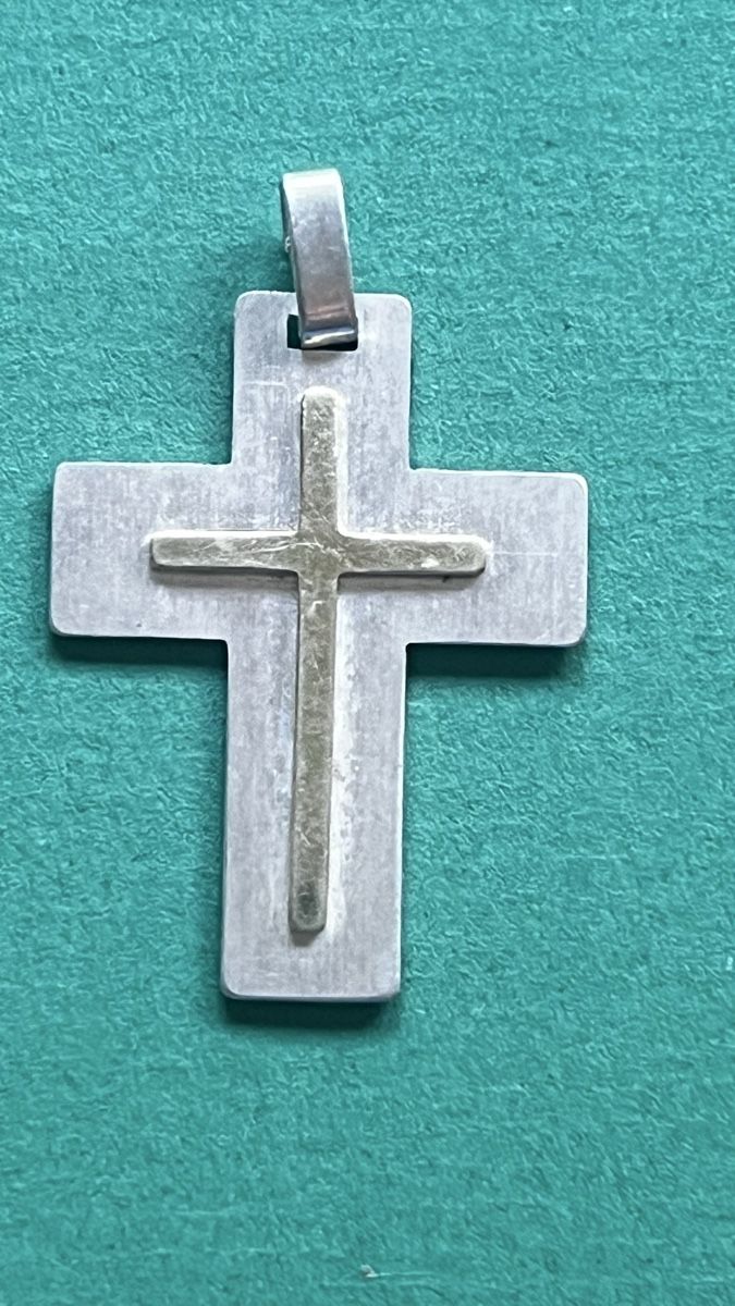 Ciondoli: Super ! Silberanhänger mit Doppelkreuz  – Usato da Laufen venduto da Trendmarket