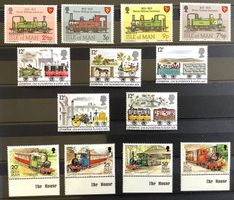 1973 - 88 Insel Man - Grossbritannien 3 Sätze ** Eisenbahnen