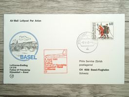 TR87 Enveloppe + Timbre Allemagne 1980 Theme Aviation