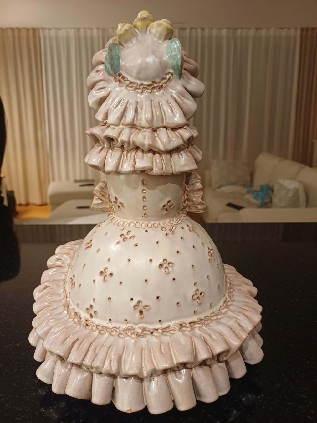 Statuette: Keramikfigur Dame mit Sonnenschirm – Usato da Wil SG venduto da Berg1-Bob 2