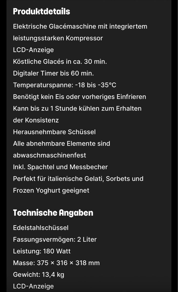 Küchengeräte: Glace machine von Boretti – Gebraucht aus Adliswil von Karma09 3