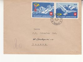 Feldpost Wi 1 + 2 auf Brief