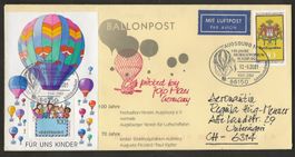 Ballon  2001 Deutschland Augsburg Luftpost