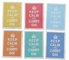 KEEP CALM AND CARRY ON (6 Postkarten, AK)