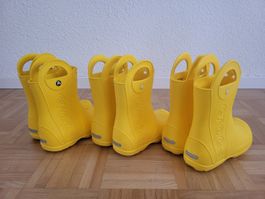 Crocs Kinder Gummistiefel gelb 2 Grössen 32 - 34 3 Paar