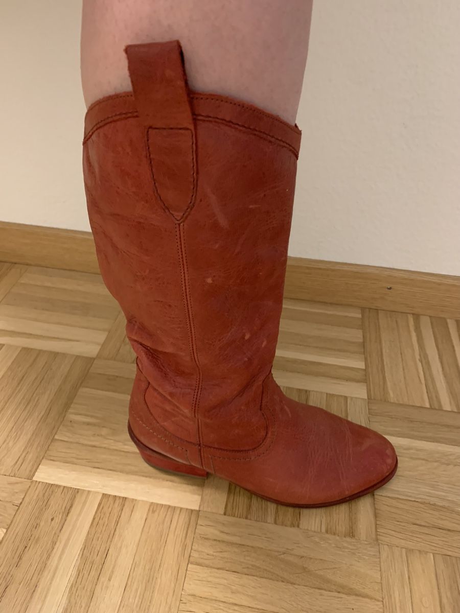 Scarpe da donna: Rote Echtleder Stiefel – Usato da Rorschacherberg venduto da QuoAli 1