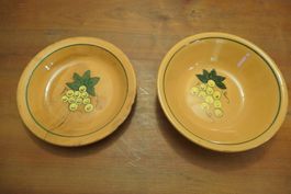 alte Keramik, 2 für 1(Schüssel & Schale)