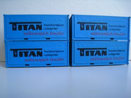 Container 4 Stück für HO, Titan