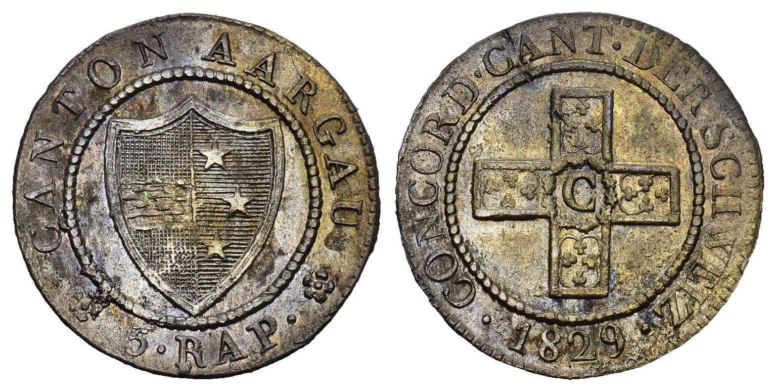 Tutti le monete: Aargau 1829 – Usato da Bern venduto da numismatictops