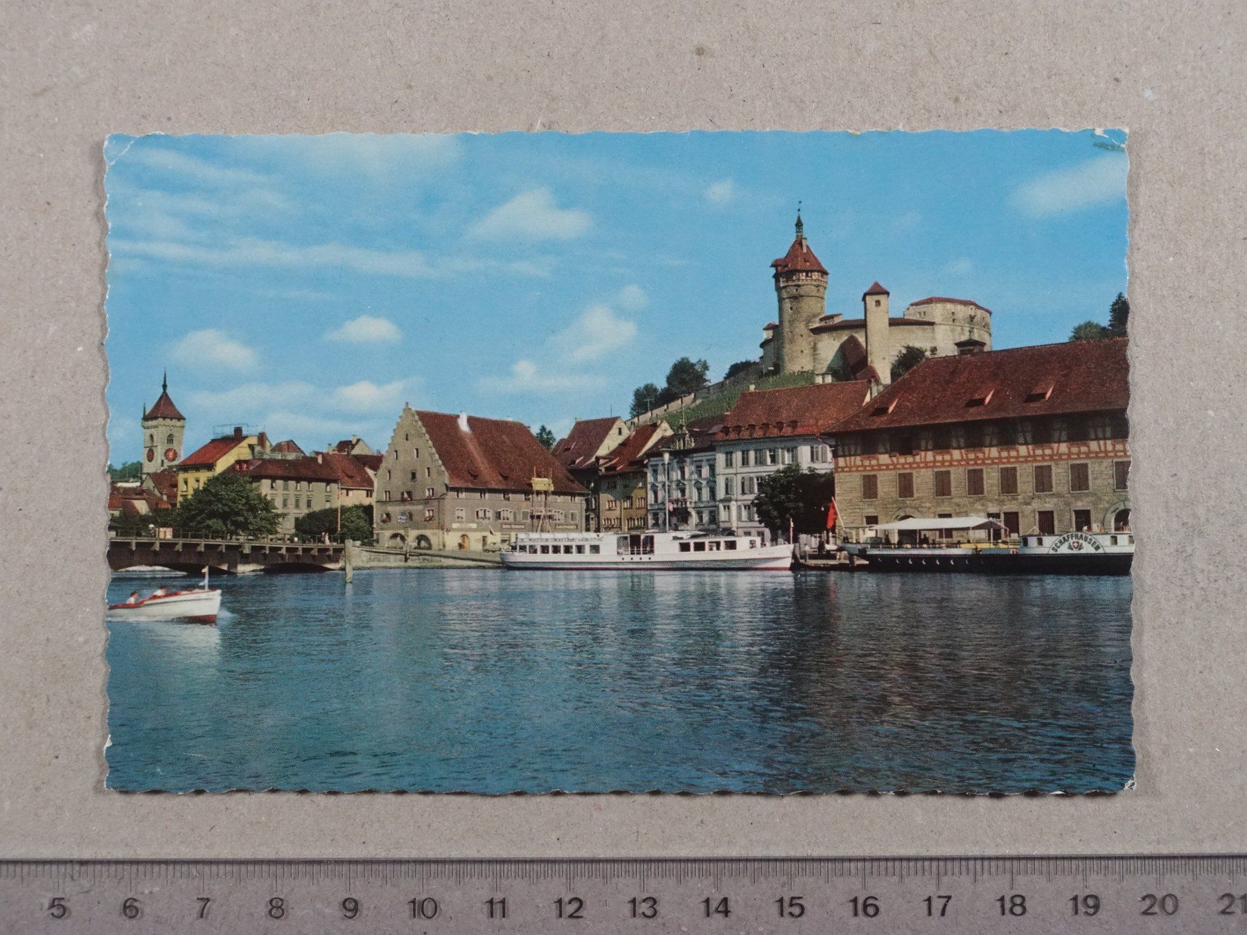 Cartoline postali: Schaffhausen, Schiff, Boot, 1961 – Usato da Lenzburg venduto da fh1