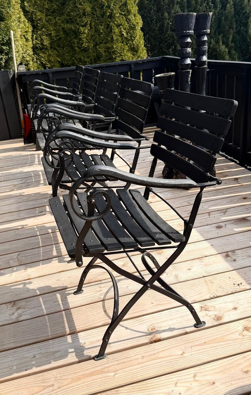 Set di tavolo e panche: Hochwertiges Gartentischset aus Metall – Usato da Stans venduto da Alvar02
