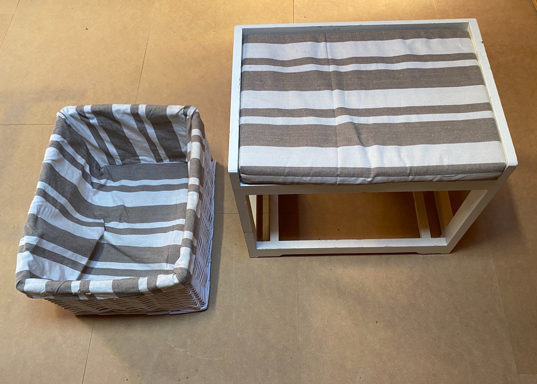 Hocker: Kleiner Hocker inkl. Verstaukorb – Gebraucht aus Gümligen von Vicky2 2