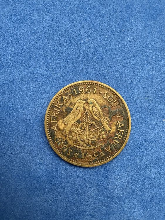 Pièce rare Afrique du Sud 1961 1/2 Cent Pièces🇿🇦🪙 (D #39 occasion) à