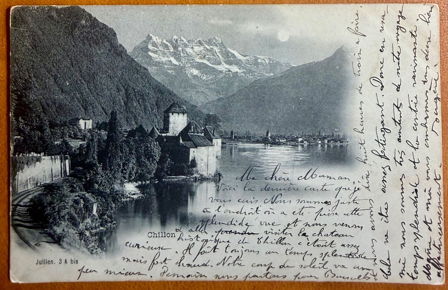 Cartoline postali: Chillon  au clair de Lune 1898 – Usato da Lutry venduto da Ediego