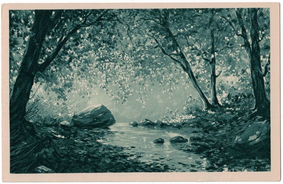 Cartoline postali: Kunst-AK, H. Zeytline, Waldlichtung – Usato da Frauenfeld venduto da POML