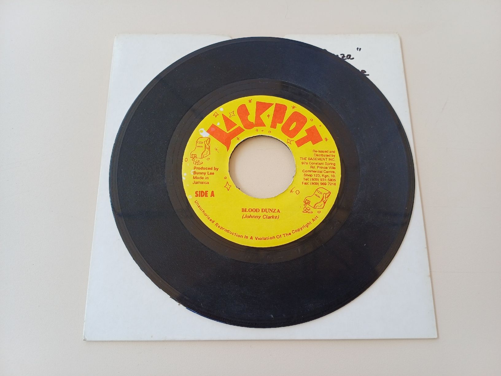 Dischi in vinile: Johnny Clarke "Blood Dunza" 45t  – Usato da Begnins venduto da Drastic-Sound 2