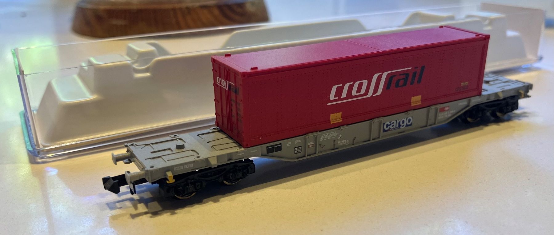 Fleischmann Modelleisenbahnen: Wagon Fleischman container Crossrail   OVP – Gebraucht aus Dompierre VD von immorentes 1