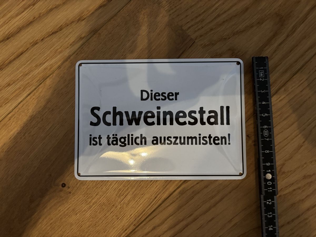 Insegne: Blechschild – Usato da Laupen BE venduto da Jonasbolinger 1