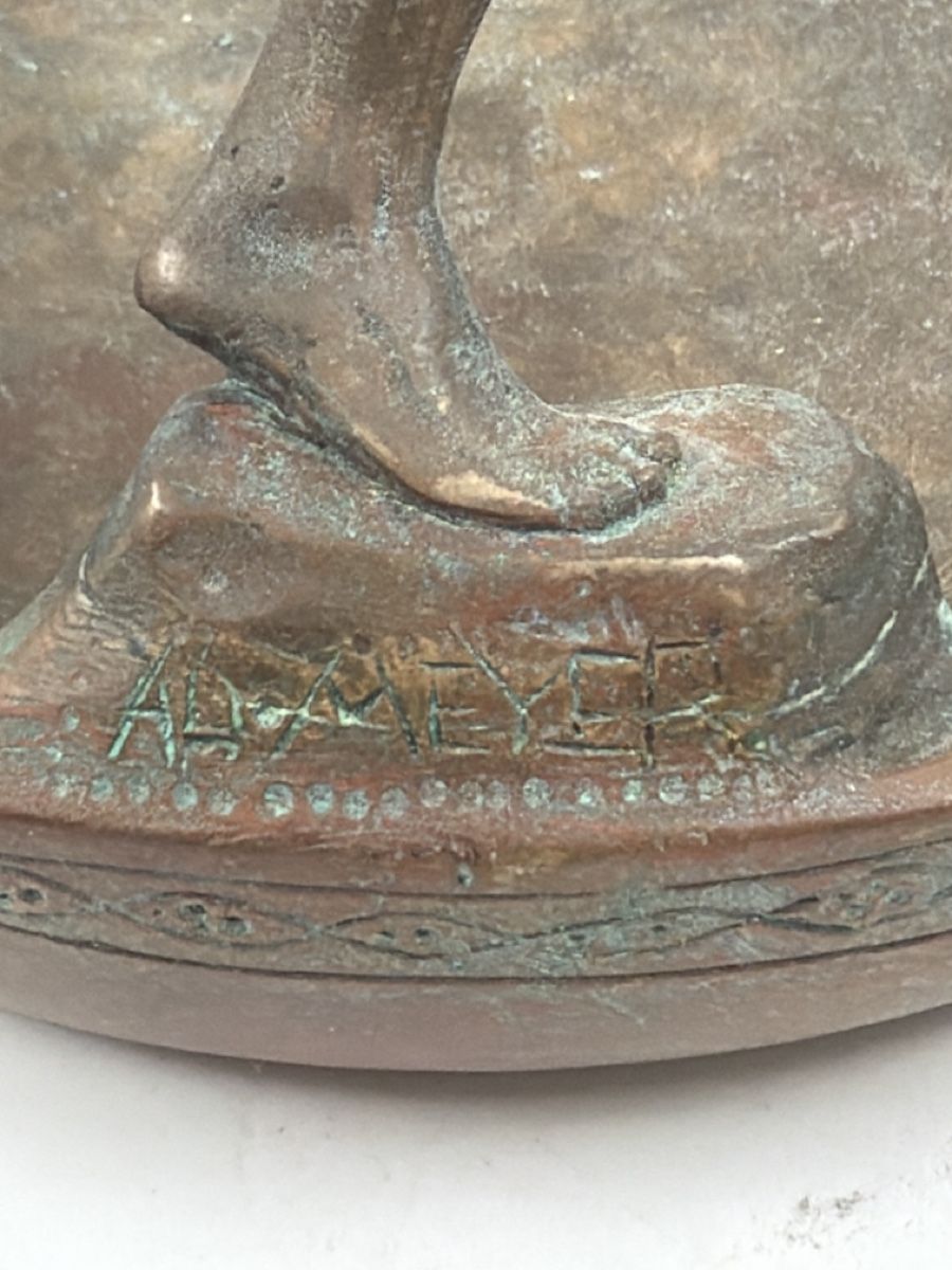 Statuette: Bronze Figur "AD MEYER", Kunst Bronzefigur, signiert 53 – Usato da Sirnach venduto da Fkobi 3