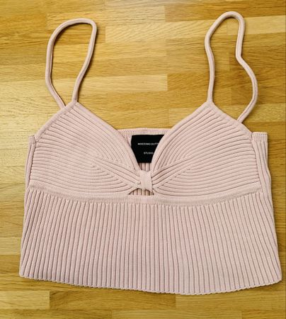 Massimo Dutti Studio Gr .S rosa Sommer Crop Top Cutout