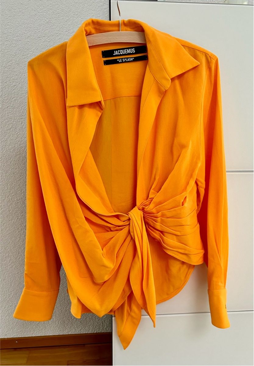 Jacquemus Camicette: Jacquemus "Le Splash" Orange Bluse, Gr. FR38, XS-S – Nuovo (secondo la descrizione) da Gerzensee venduto da RinaKat 1