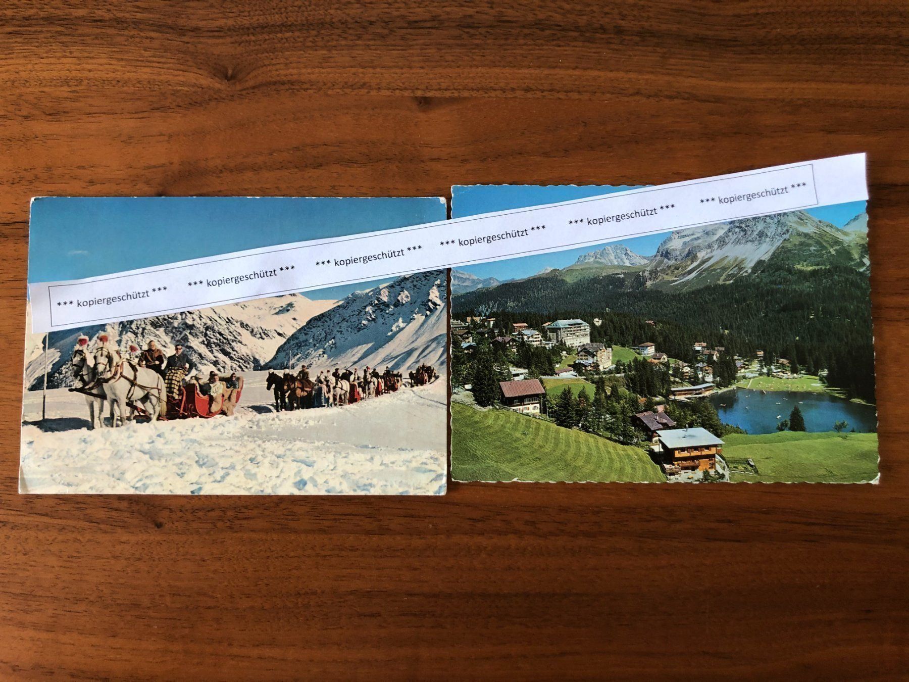Cartoline postali: Arosa Schlitten 1962 / See 1965 AK – Usato da Hefenhofen venduto da Bierinder