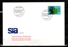 1987 - FDC / Werbemarken -Schweiz. Ingenieur/Architektenverb
